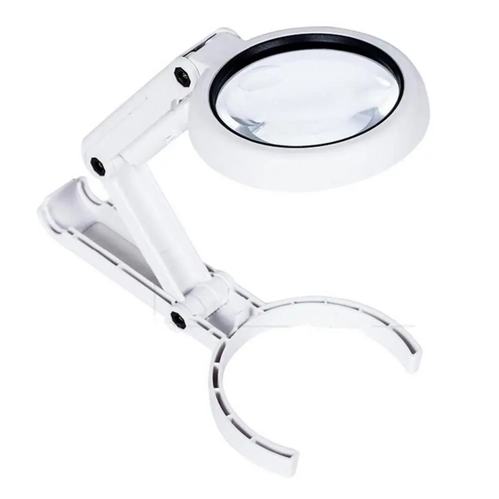 

Illuminated 11x 5x Magnifying Glass Stand Handheld Portable Magnifier Light LED Lights Folding Lamp Repair Tool
