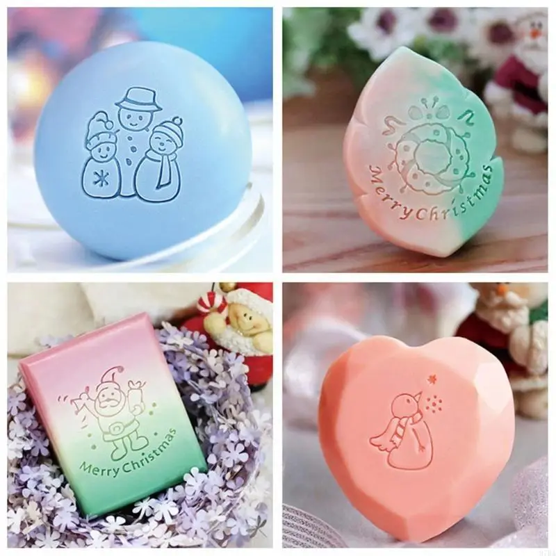 97BA لطيف الصابون اليدوية ختم حفلات عيد الميلاد بطاقة دعوة صنع الملحقات DIY بها بنفسك #4