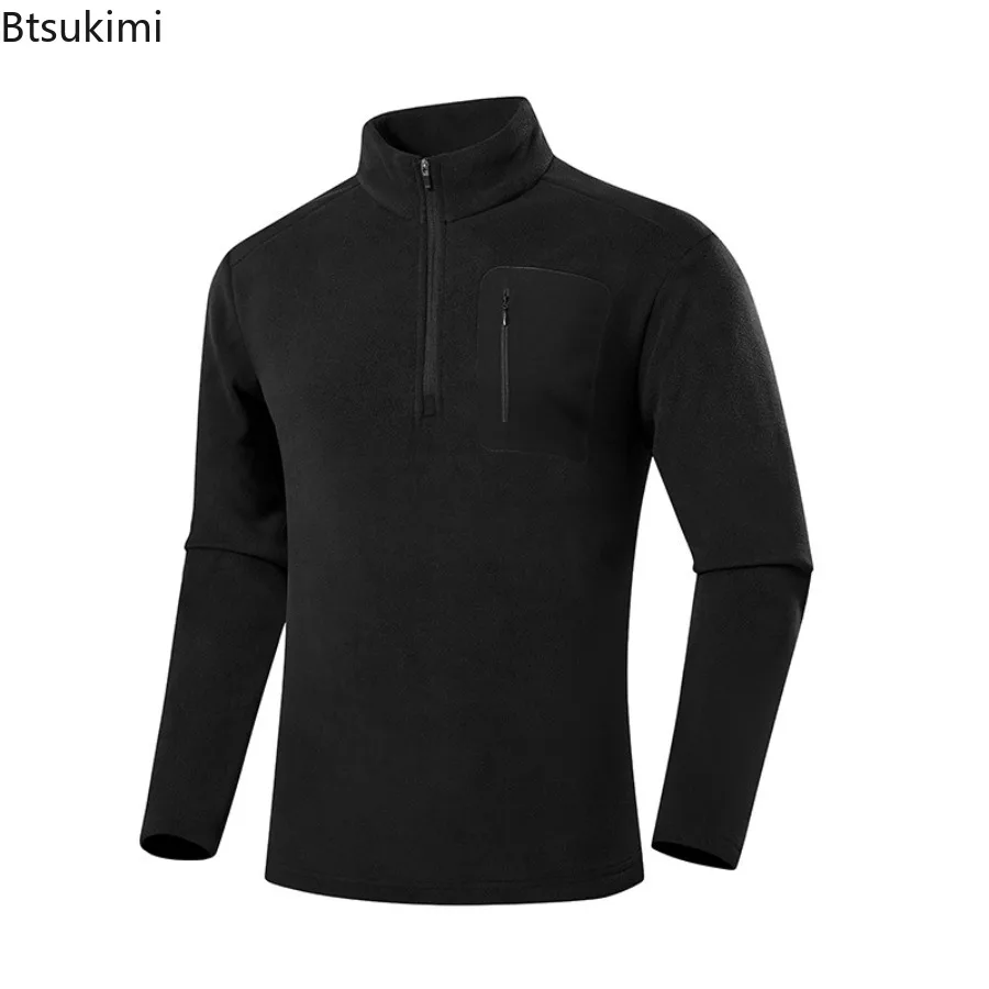 2025 New Autumn Winter Men's Velvet Jackets Outdoor Hiking Warm Jacket Coats Mens Fans Training Jackets Windproof Pullover Tops