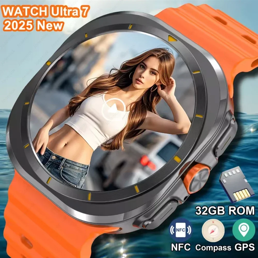 ZORDAI DT Watch Ultra Smart Watch USB 4GB ROM Local Album Music Video NFC Smartwatch for Samsung Android IOS Sport Watch 7 Ultra