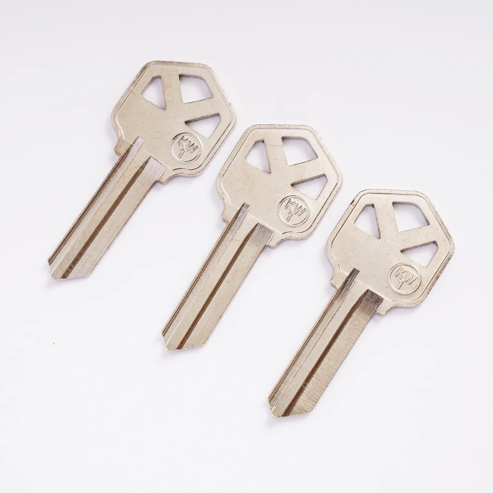 KW1 three hole hotel door thickening unit door key blank key blank key material blank