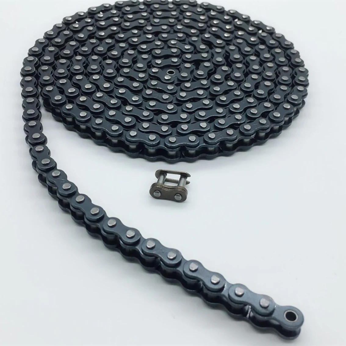 1Pcs 04B-1 Carbon Steel Roller Chain/Chain Connector Chain Pitch 6mm Half /Full Buckle Roller Industrial Chain Join Buckle