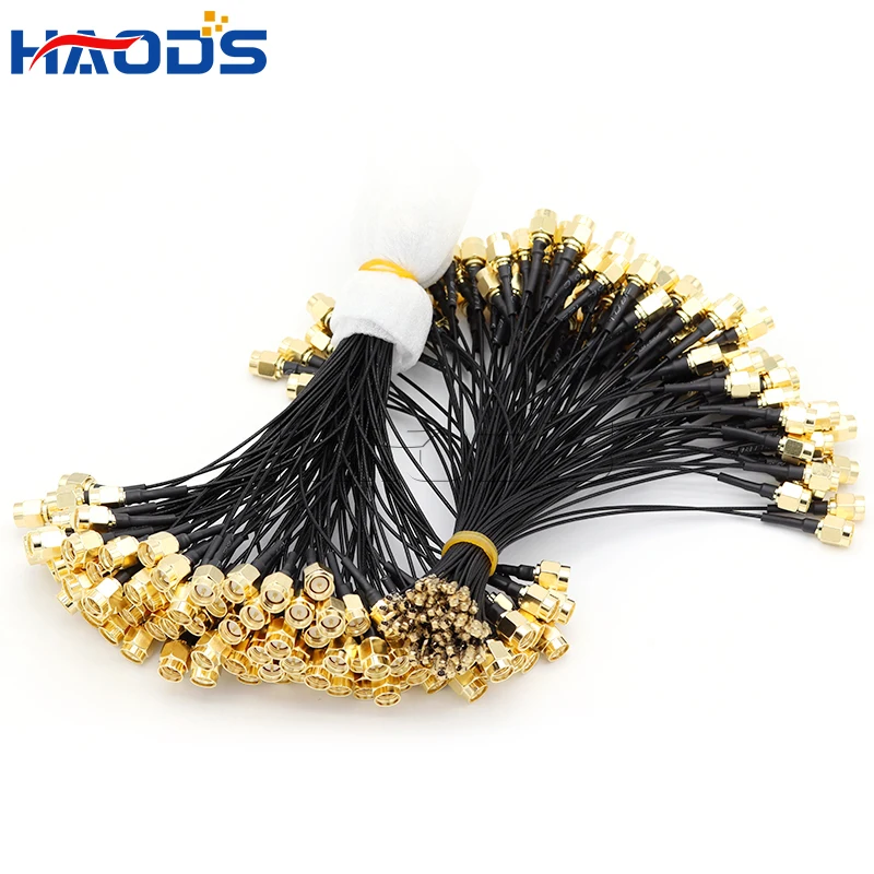 5PCS IPX-SMA 커넥터 케이블 SMA Male-uFL/u.FL/IPX-SMA Female RF1.13 RF 동축 WIFI 안테나 피그테일 연장 케이블