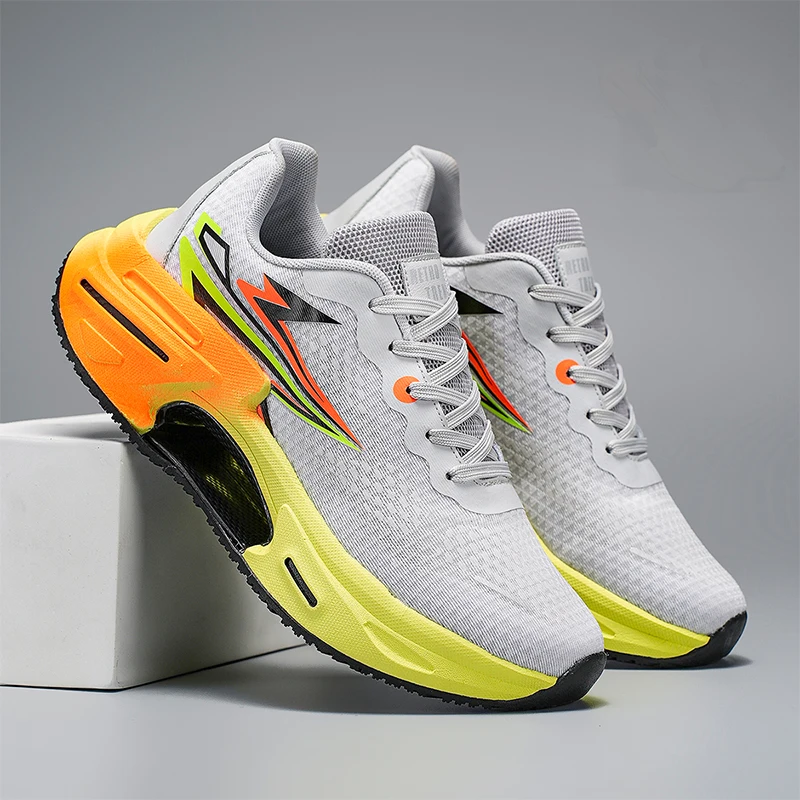

Мужские кроссовки для бега, новинка 2024, марафонские тренировочные дышащие, удобные, легкие, большие размеры, уличные модные парные кроссовки для мужчин