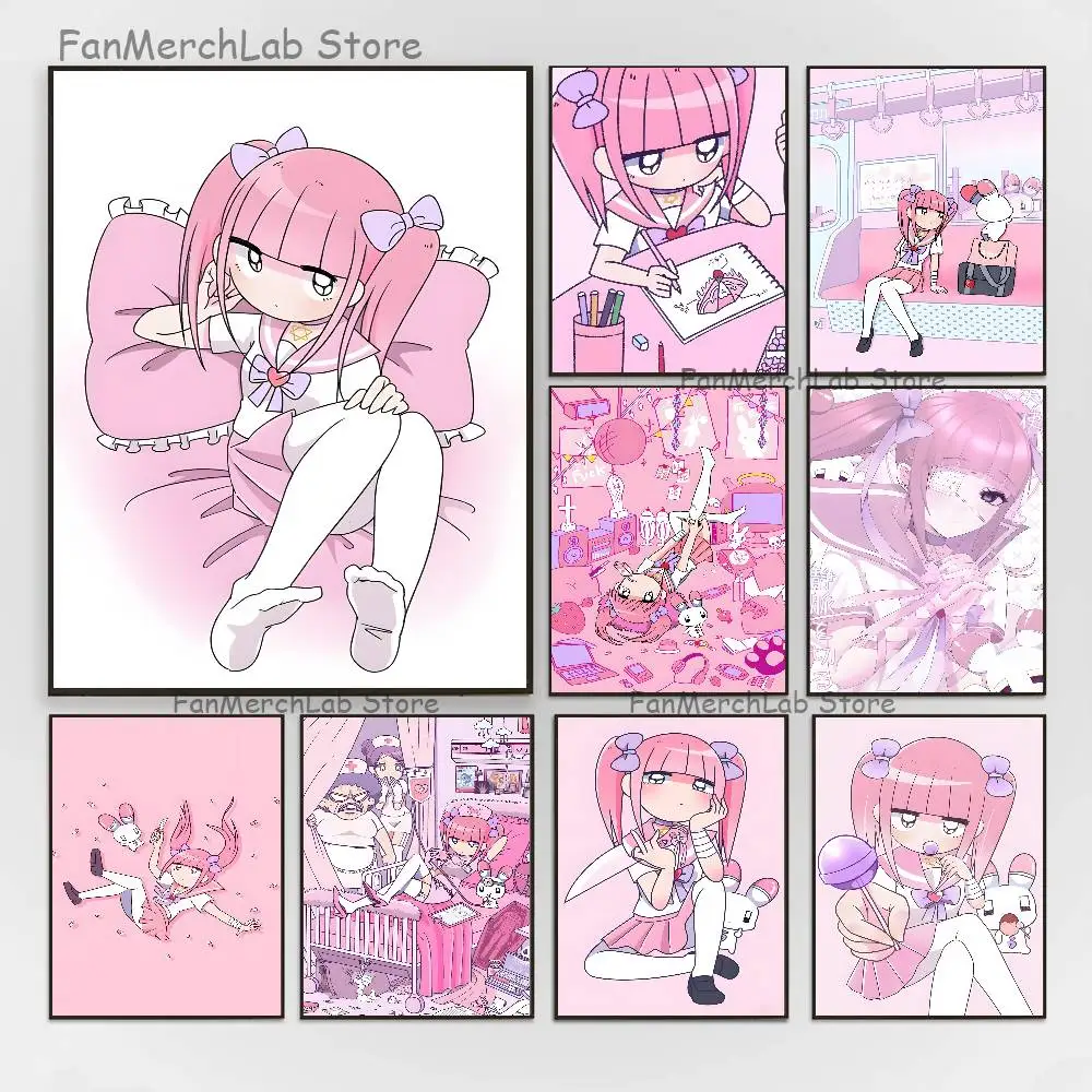 M-Menhera C-Chan Comic Poster Prints Wall Art Painting Picture Gift Living Room Bar Restaurant Dec Sticker Large