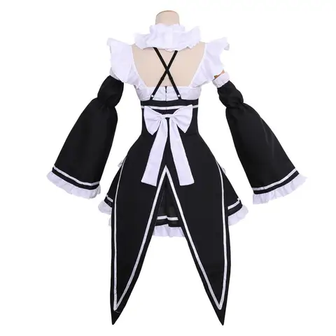 Anime Ram Rem Lolita Maid Cosplay Kostymer Vestido Re:zero Kara Hajimeru Isekai Seikatsu Halloween kostymer för kvinnor Loli Dress 6 best sales cosplay Rem - №2
