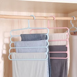 Colorful Anti-Slip Multi-Layer Trouser Rack Multi-Functional Wardrobe 5-Layer Hanging Trousers Hanger Tie Hanger