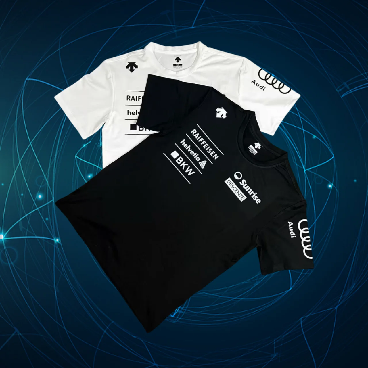 

Audi 25, летняя новая совместная модель Audi с круглым вырезом и короткими рукавами с принтом, дышащая, удобная, быстросохнущая, мужская для отдыха