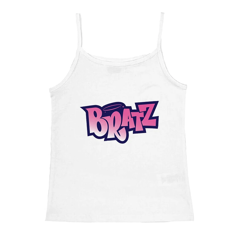 Camisole de Style Y2k avec Lettres Imprimées pour Femme, Corset Gothique Vintage, Haut Précieux, Mignon, Emo, Punk, High Street, Été