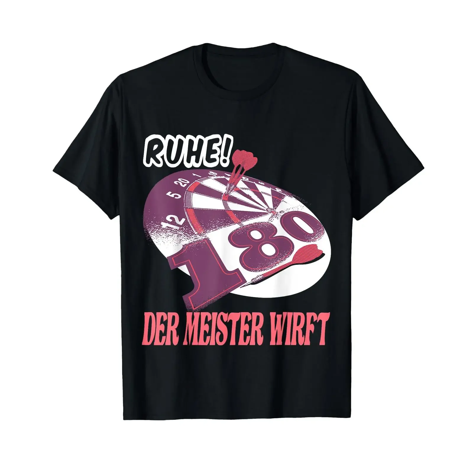 Sponsored Ad Dart Player Funny Saying Ruhe Der Meister wirft 180 T Shirt vintage Washed designer clothes Unisex graphic