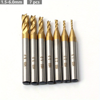 11Pcs Milling Cutters 4-Flute Titanium Coated HSS End Mill Set For CNC Wood Steel Milling 1.5-10mm