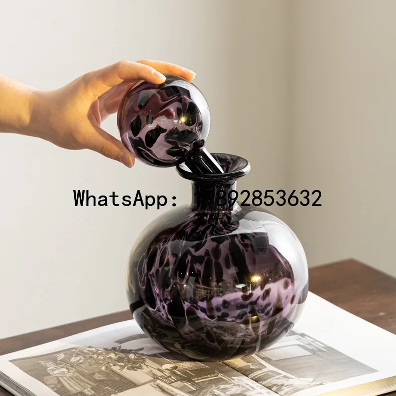 

A2 Vintage high-end art glass vase - stylish creative home decor, perfect for model homes