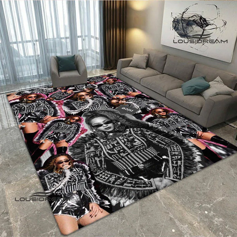 Beyonce Giselle Knowles printed carpet living room bedroom carpet non-slip door mat photography props area rug birthday gift