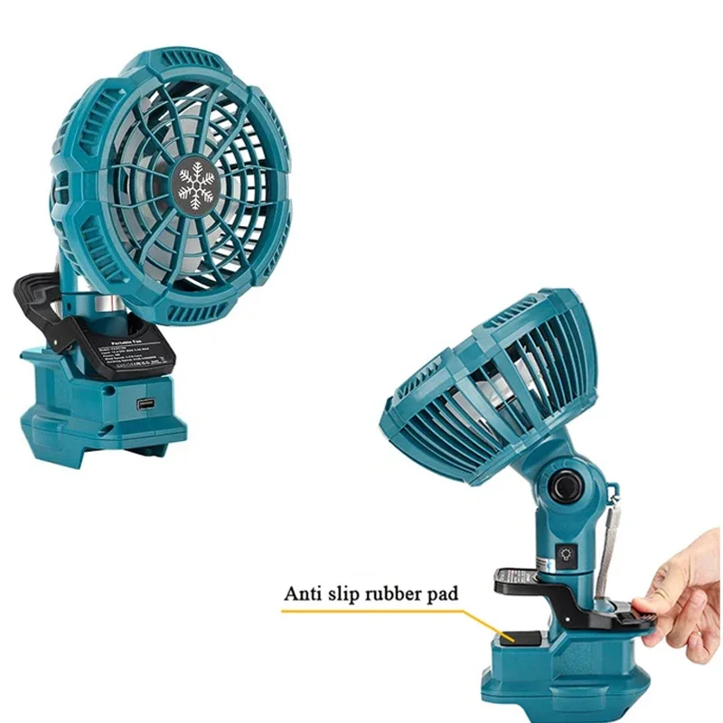 FOR Makita 18V lithium battery vertical fan strong fan handheld workplace fan 3 -speed setting camping and work site