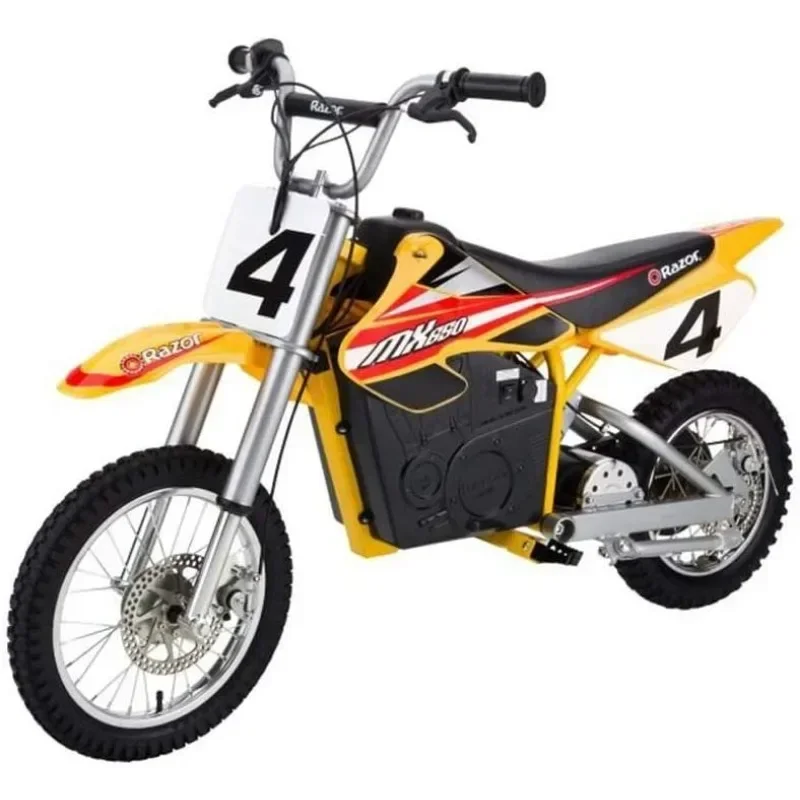 Razor MX650 Dirt Rocket Adult Teen Ride On High Torque Electric Motocross Motorcycle Dirt Bike Speeds Up to 17 Miles Per Hour