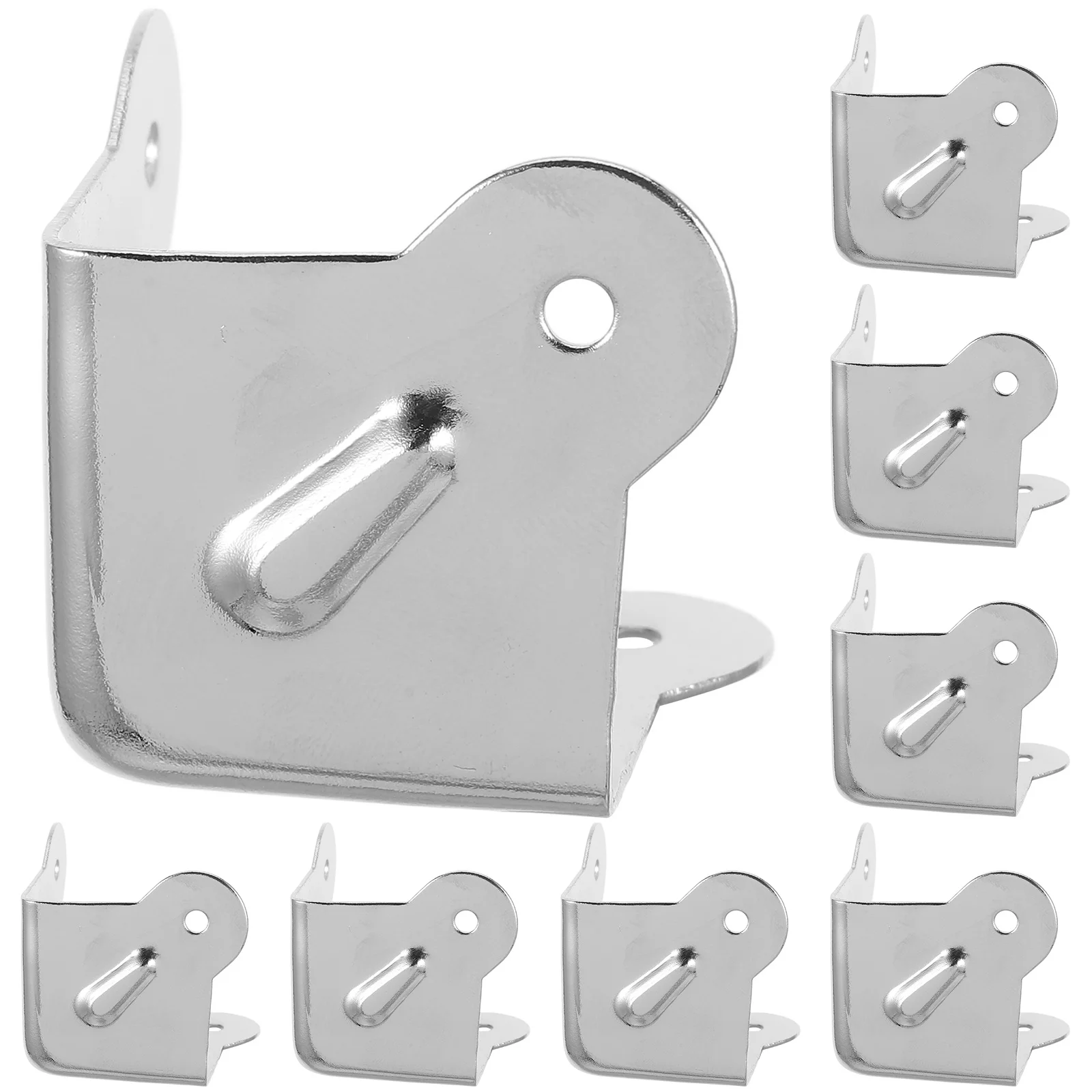 8pcs Metal Corner Protector Universal Edge Guards For Furniture Table Cabinet Amplifier Shockproof Safety Guard Silver Box