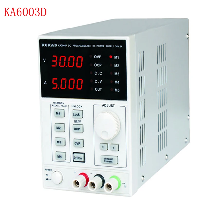 

Stabilizers DC Power Supply Voltage Regulators Lab Programmable Adjustable Digital Regulated Power Supply 60V/3A mA KA6003D