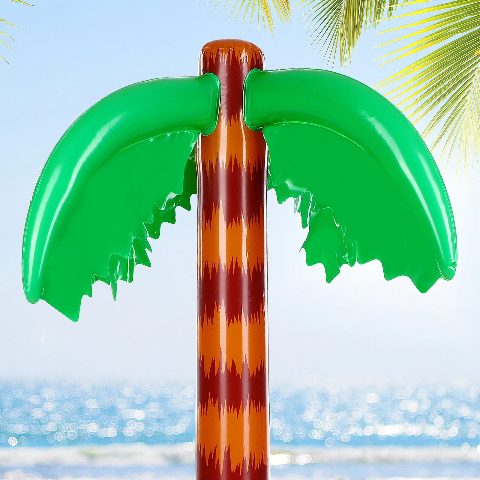 2 pezzi gonfiabili albero di cocco piscina spiaggia decorazioni giocattoli per immersioni occhiali da palmo bambino