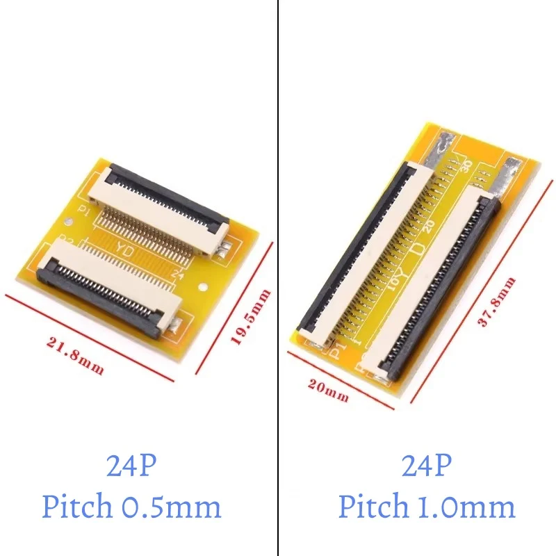 2PCS 0.5/1.0mm FFC/FPC Flexible Cable Extension Adapter Board Pitch 4P/8P/10P/16P/18P/20P/30P/36P/40P/45P Connector