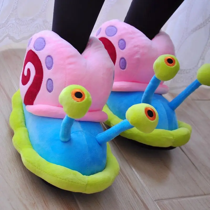 Squarepants Gary The Snail Cotton Shoes Home Slippers Cartoon Anime Plush Personalized Cotton Slippers for Friend Gift