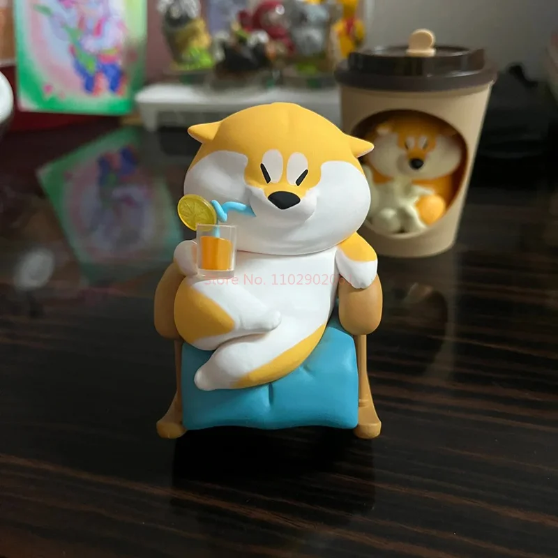 Shiba Inu Seri Buku Harian Kehidupan Kotak Buta Model Koleksi Kotak Misteri Dekorasi Boneka Figur Anime Lucu Mainan Hadiah Ulang Tahun