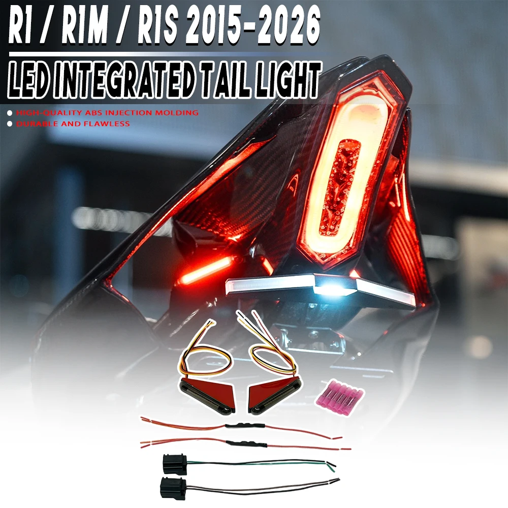 YZF-R1 Motorcycle In-Tail LED Integrated Tail Light For YAMAHA YZF R1 R1M R1S 2015-2026 LED Turn Signal Light