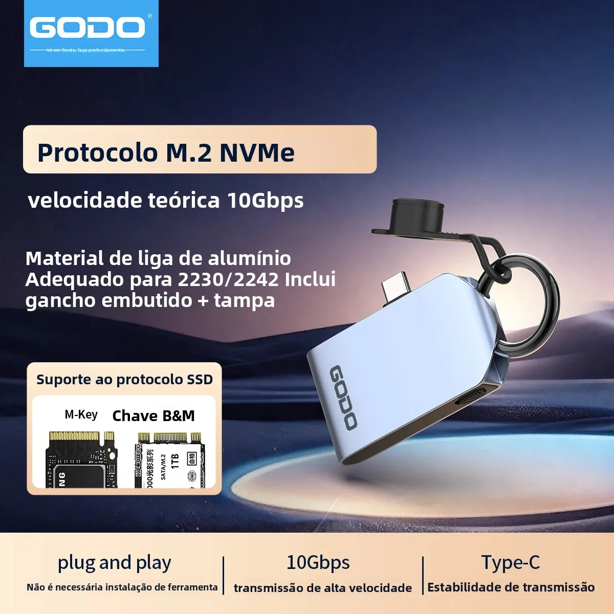godo-2242-2230-caixa-de-ssd-m2-nvme-de-conexao-direta-usb-32-com-plugue-usb-c-direto-em-aluminio-suporta-uasp-trim