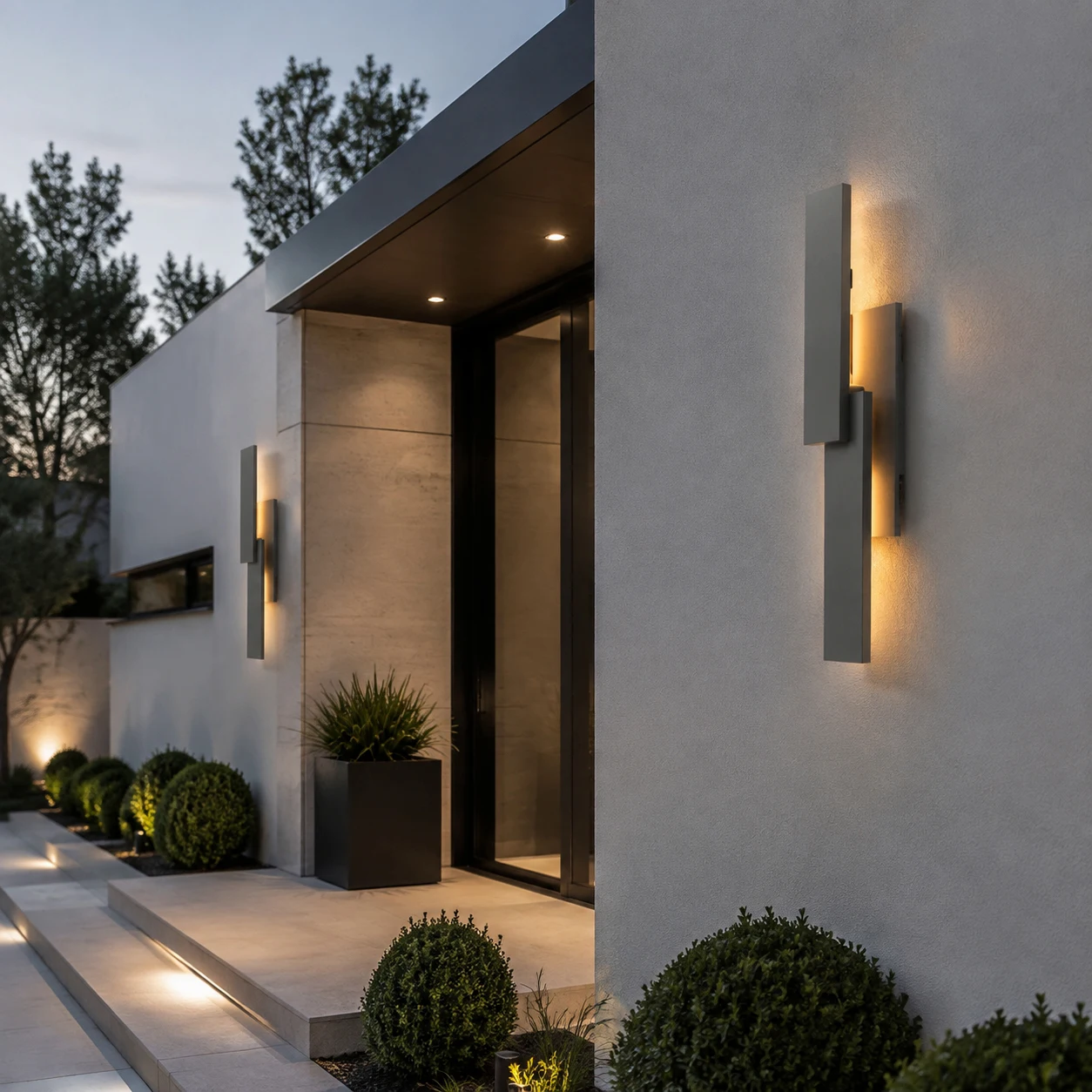 21''H Dimmable LED Gray Aluminum Outdoor Wall Light