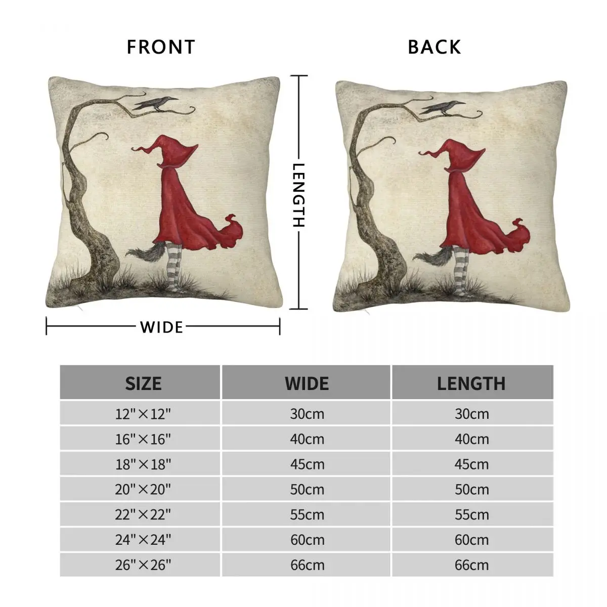 Wild Thing Red & Wolf Square Pillowcase Polyester Linen Velvet Creative Zip Decorative Throw Pillow Case Room Cushion Cover