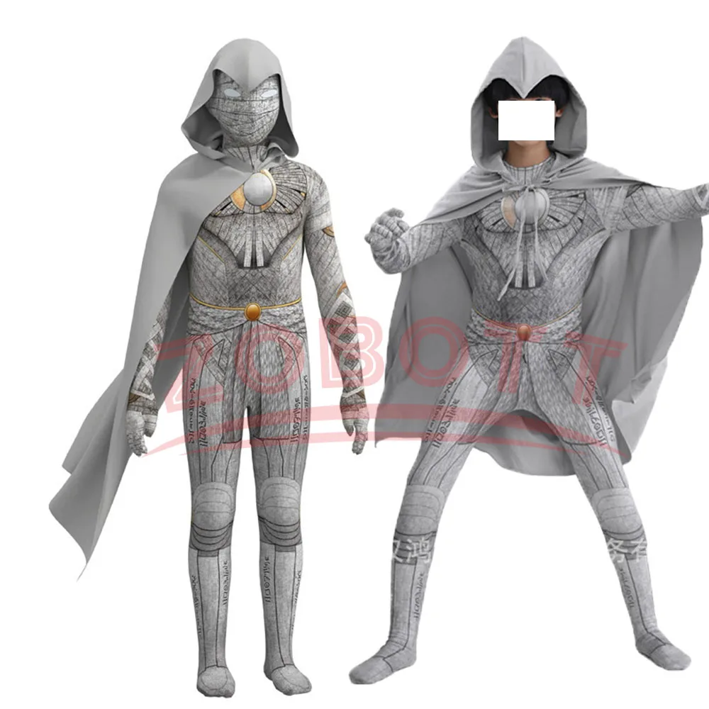 

3PCS Moon Knight Cosplay Costume Jumpsuit Cloak Headgear Uniform Halloween Marc Spectorr Costume Bodysuit MMoonknighted Outfit