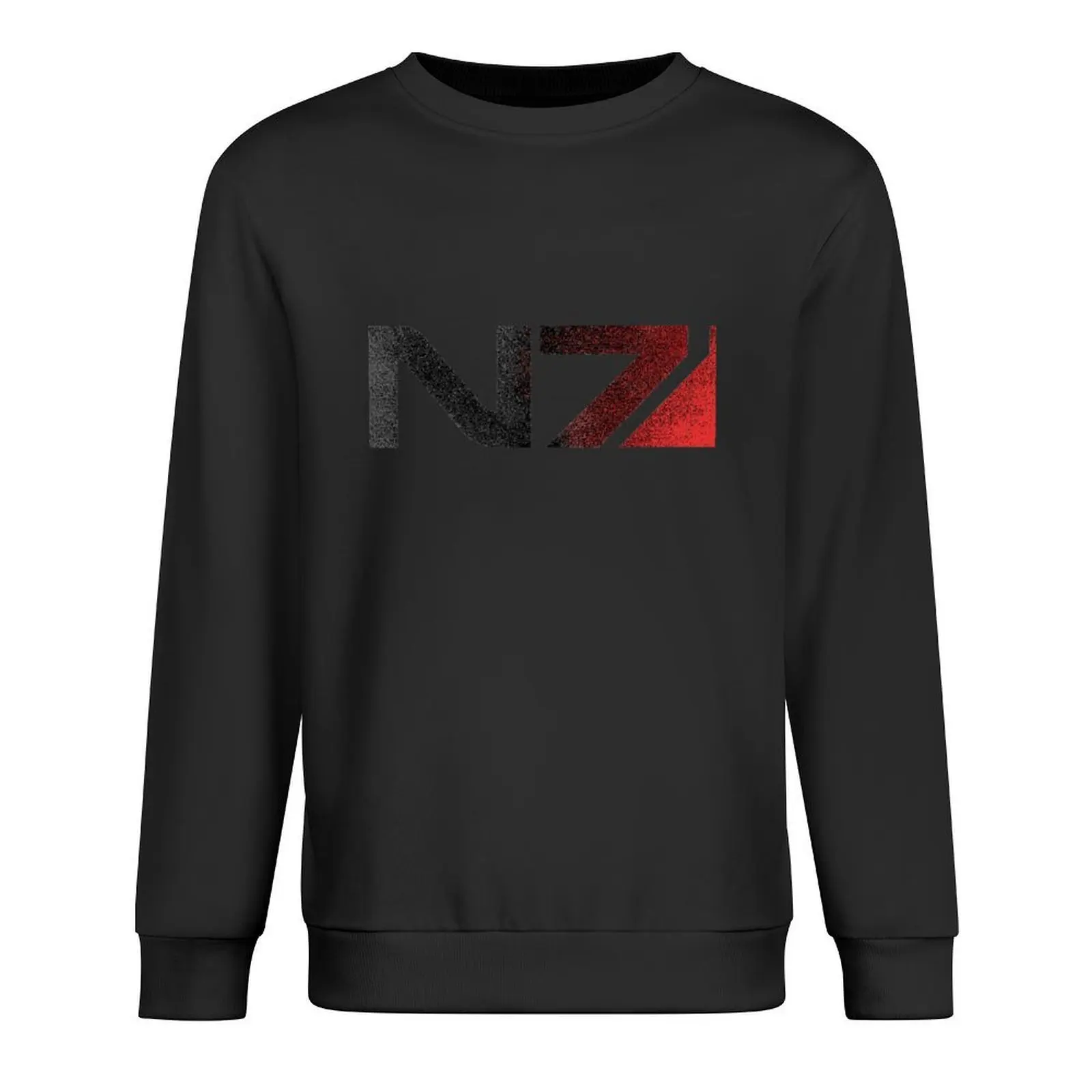 

Mass Effect N7 Distressed Logo Pullover men clothes aesthetic clothing anime clothes autumn men's sweatshirts