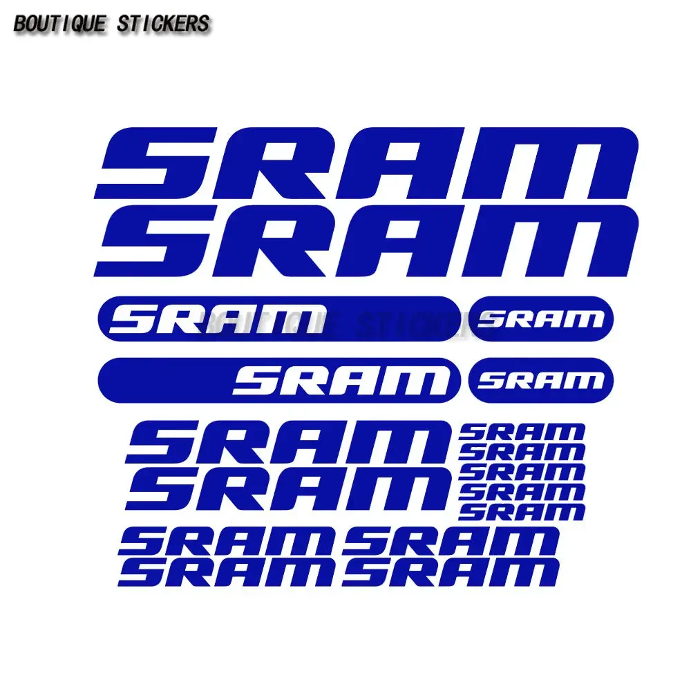 مجموعة رائعة 17 ملصقات SRAM ملصقات فينيل مقاومة للماء ملصقات السيارات والدراجات النارية والدراجات الجبلية
