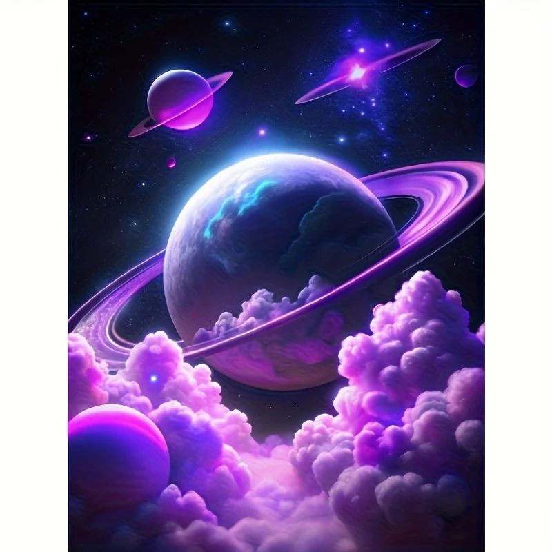 

Пазлы-головоломки «Пейзаж: Фиолетовая Вселенная и Планеты», 500/1000/1200/2000 элементов, для семейного досуга, игр в игровой комнате, спальне, в качестве подарков