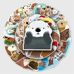 50 pz Kawaii Otter adesivi adesivi Laptop valigia Skateboard chitarra telefono adesivi cartoni animati giocattoli regalo per bambini