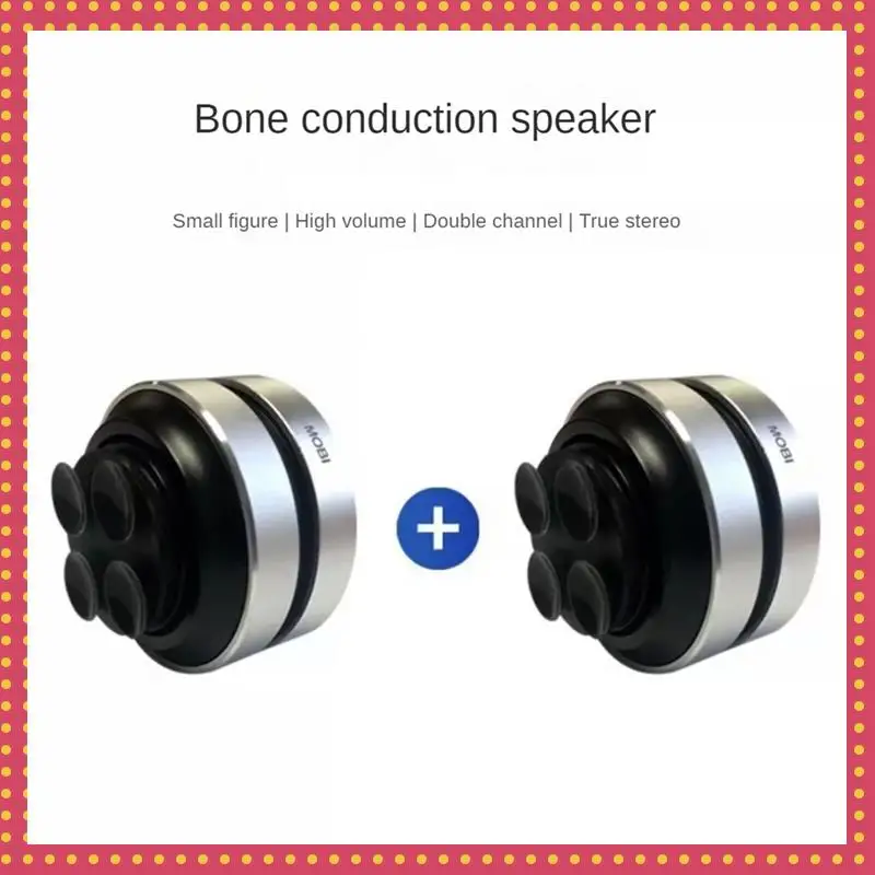 

B74A Dura Mobi 2Pcs Wireless Bluetooth 5.0 Speaker Bone Conduction Speakers Mini Portable Loud Stereo Sound Built-In Mic