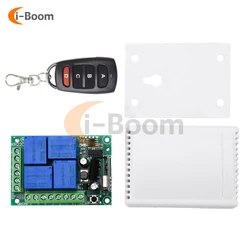 AC110V 220V 433MHz 4-Way Relay Module Wireless Controller Tap/Self-Interlock/Interlock Remote Control Relay Switches