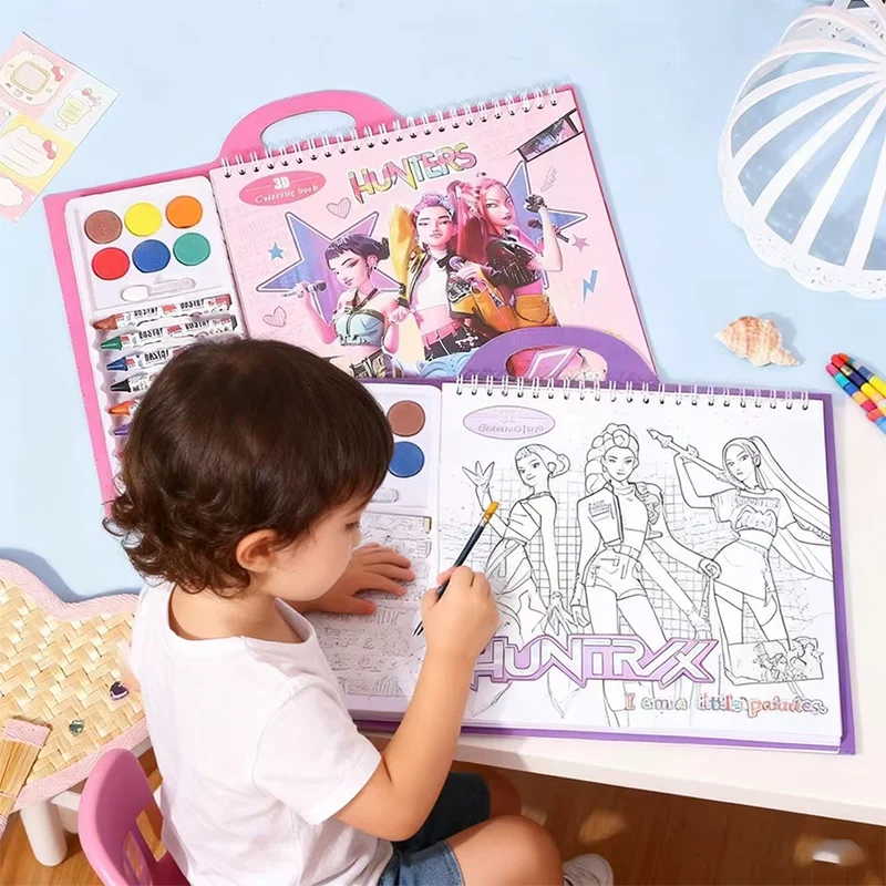Kpop witch hunters Coloring Book Rumi Mira Zoey Creative Drawing Book Tracing Sketch Copying Picture For Girls Christmas Gifts
