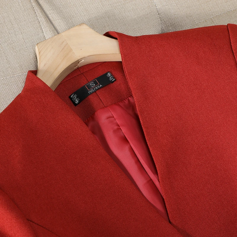 NAVIU レディース ヴィンテージ 長袖ブレザー エレガント オフィスジャケット 気質 Vネック 隠しボタン オールシーズン テーラードコート