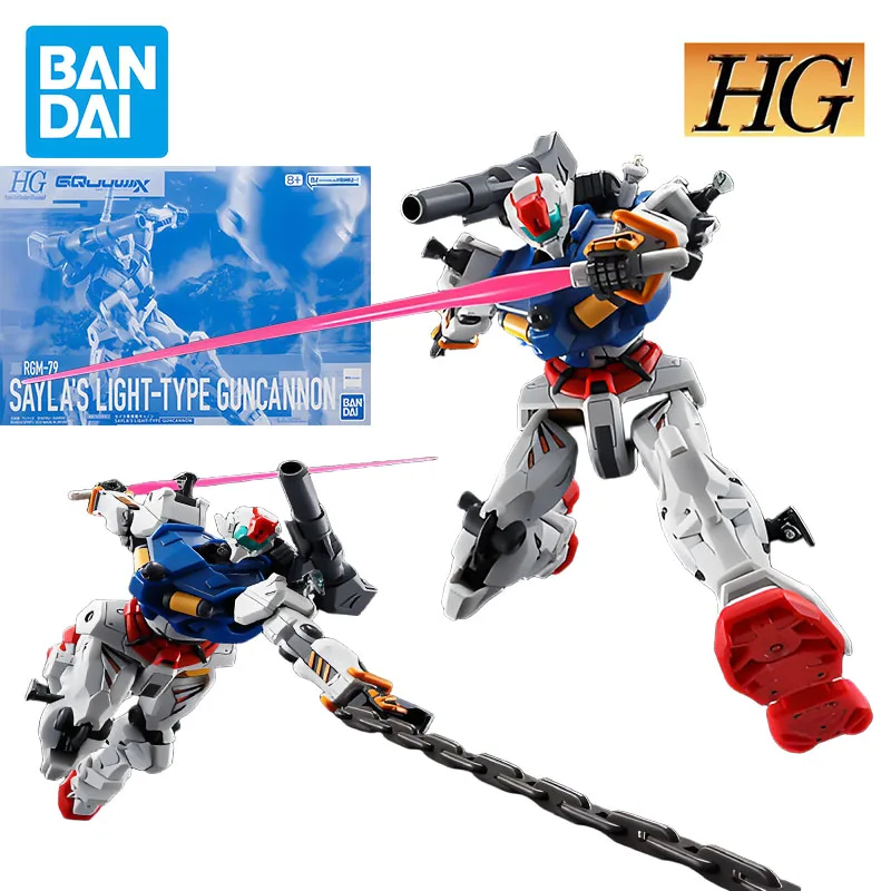BANDAI KIT MODELLO Originale GUNDAM HG 1/144 RGM-79 SAYLA'S LIGHT-TYPE GUNCANNON Anime Action Figure Modello di Montaggio Giocattoli per I Ragazzi
