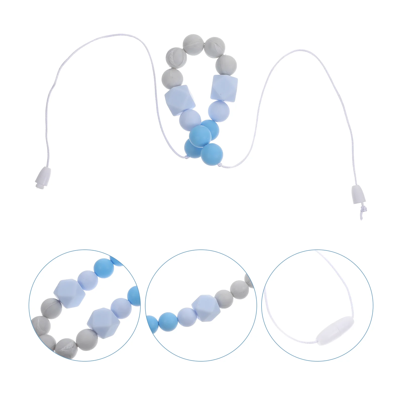 Contrast Color Necklace Chew Toys Nursing Teether B Baby Silica Gel Child Necklaces