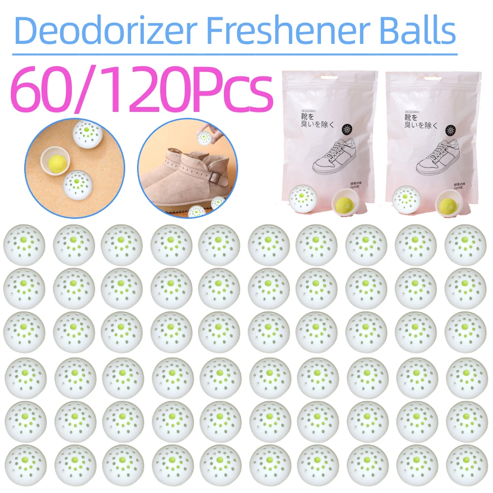 

60/120 шт. шарики-дезодораторы для обуви, парфюмерные шарики для обуви, спортивная сумка, шкафчик и автомобили, нейтралирующий мяч для освежителя обуви с запахом