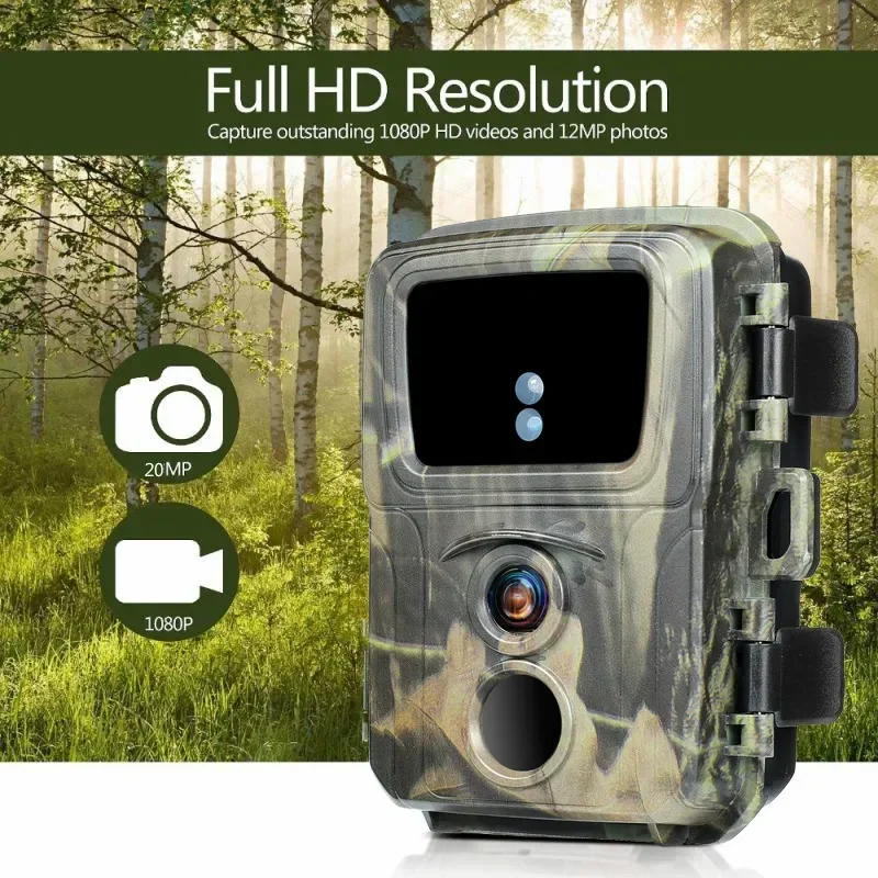 Mini600 Trail Hunting Camera Outdoor Surveillance Tracking and 20MP 1080P Wildlife Hunter Camera with Infrared Monitor Camera