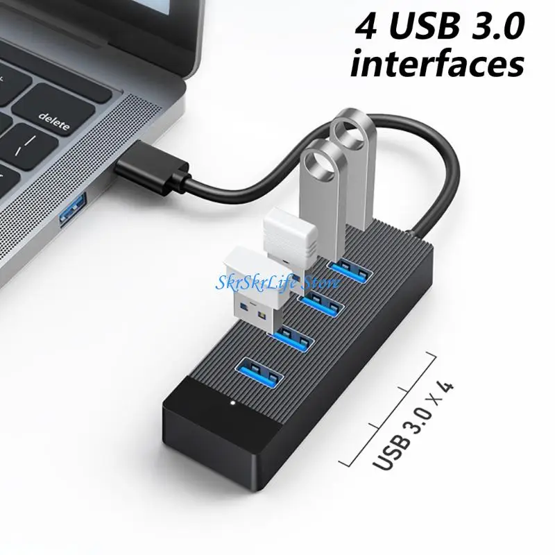 

E65E Fast 5Gbps 4 Port USB Center Divider Dense Plan Outlet And Play Connection Solution For Desktop Workstations