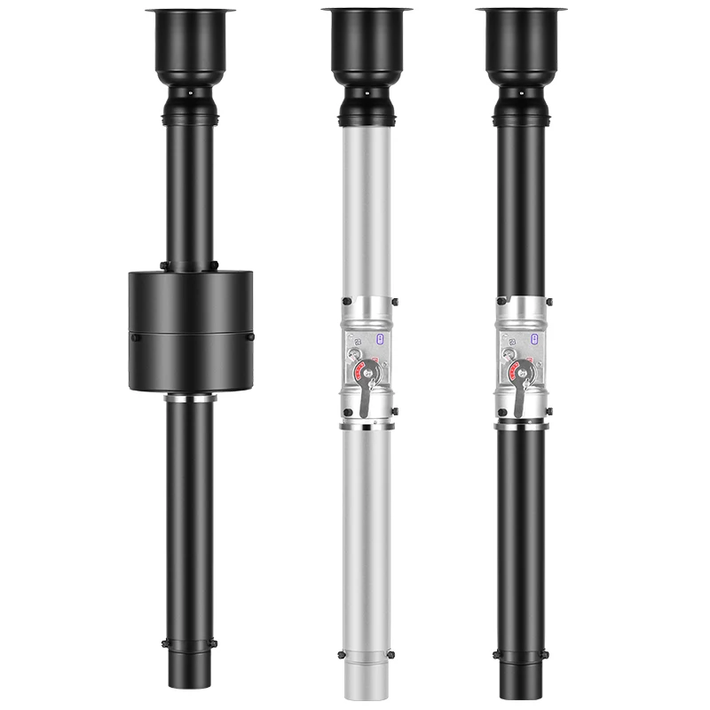 Barbecue Smoke Exhaust Pipe Durable Safe Aluminum Alloy Telescopic Bbq Smoke Exhaust Pipe With Fire Damper