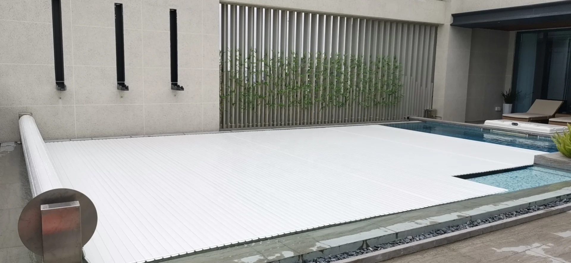 Gold supplier Pool equipment cover  PC slats solar pool cover for  above ground and inground pool