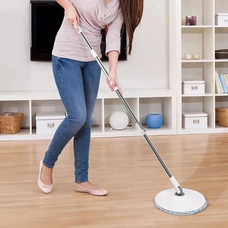 Household Lazy Swivel Mop Clean Sewage Separation Mop with Bucket Hands-free Floor Float Mop Household Cleaning Tool