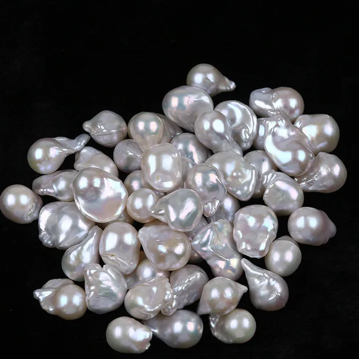 13-16mm baroque fireball Shape pearl Beads real Freshwater Loose Pearl good quality baroque pearl for earring