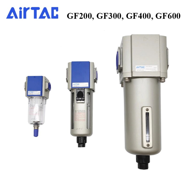 AirTAC Pneumatic Filter Oil-Water Separator GF200-06 GF300-08 GF400-10 15 GF600-20 25A Air Source Filter Unit