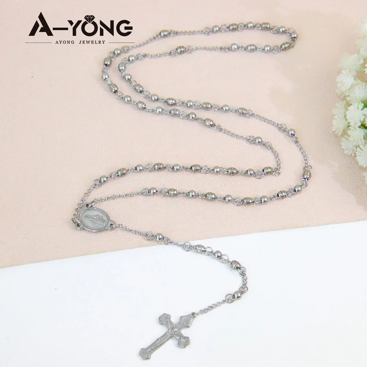 New Stainless Steel Cross Pendant Necklace for Men Women Minimalist Jewelry Male Female Necklaces Chokers Silver Gold Color