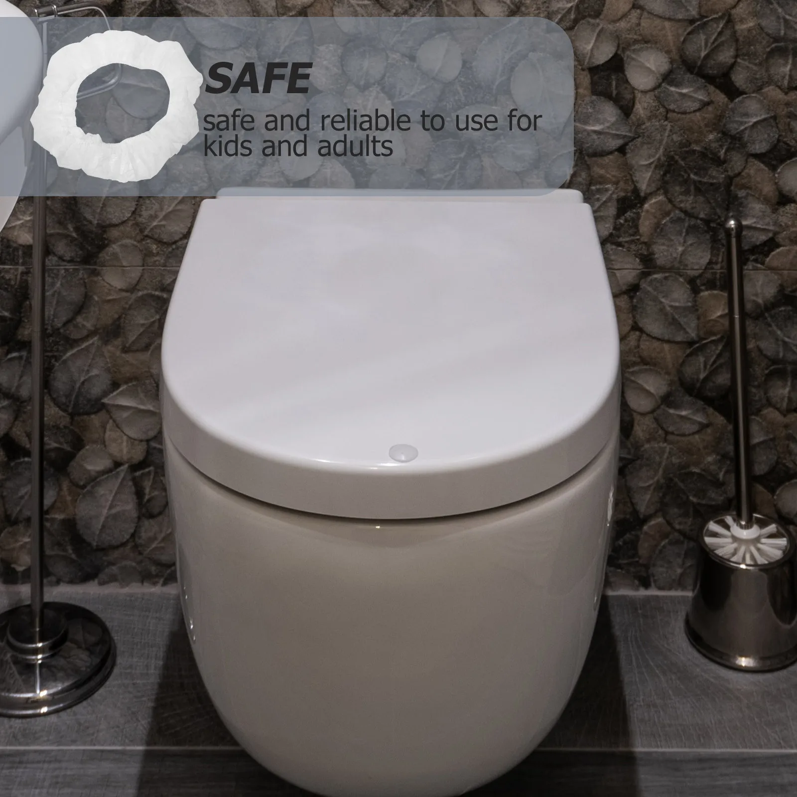 

50Pcs Disposable Toilet Seat Covers Portable Travel Non-Woven Fabric Toilet Cushion Pads for Public Restrooms Commode Pads